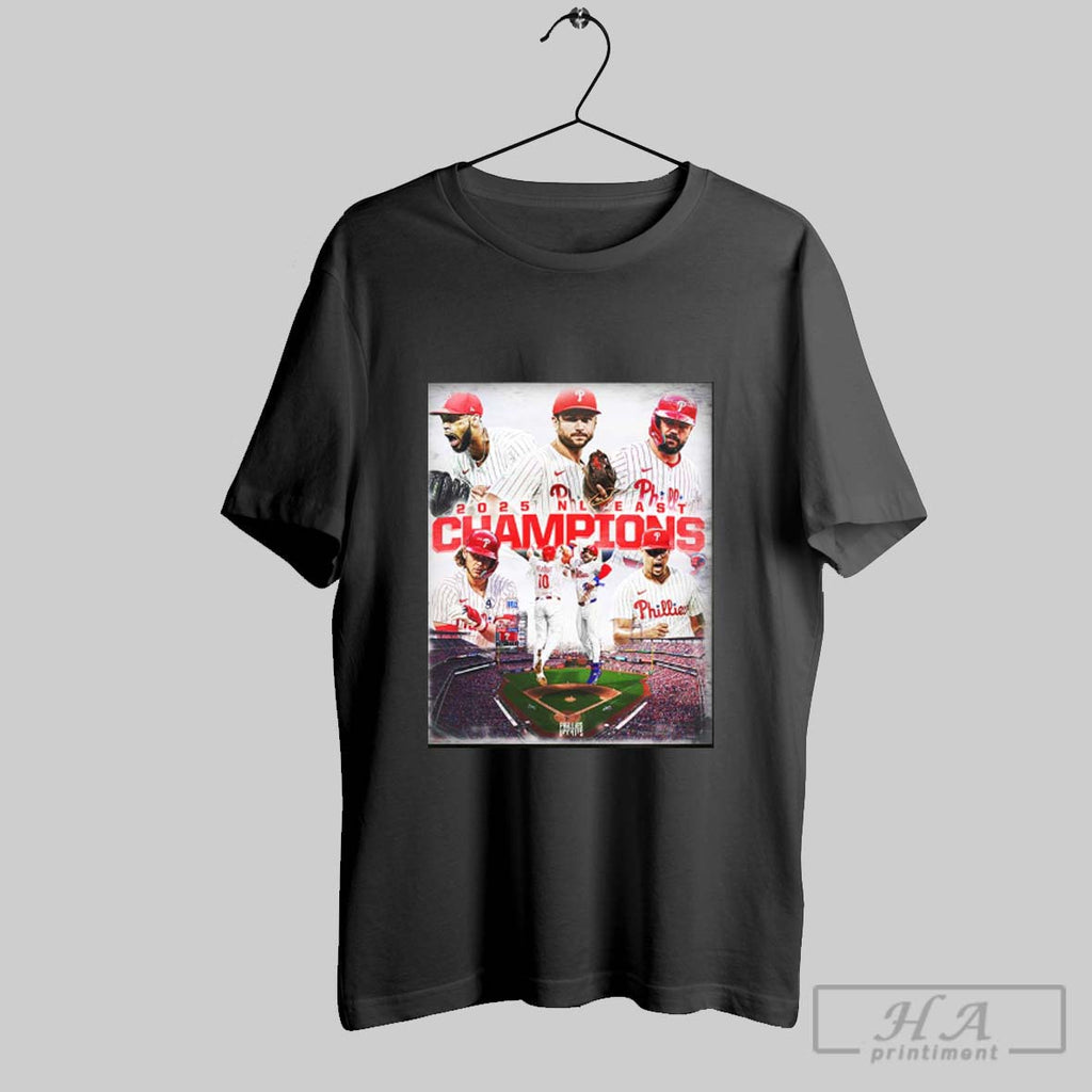 Official Philadelphia Phillies Lineup Nl East Champions Major League Baseball Baseball 2025 Poster Stadium Celebration