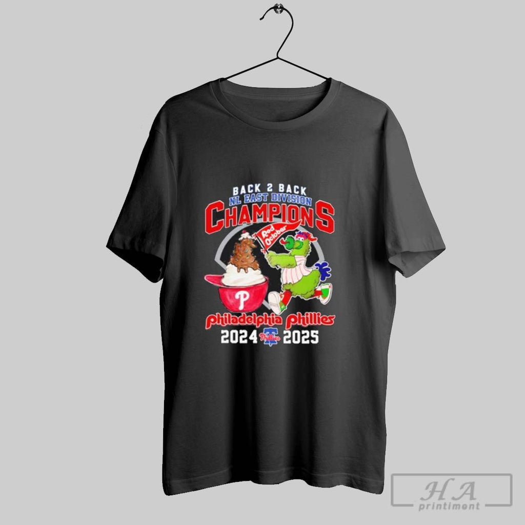 Official Phillies Phillie Phanatic Red October Back To Back Nl East Division Champions 2024 2025