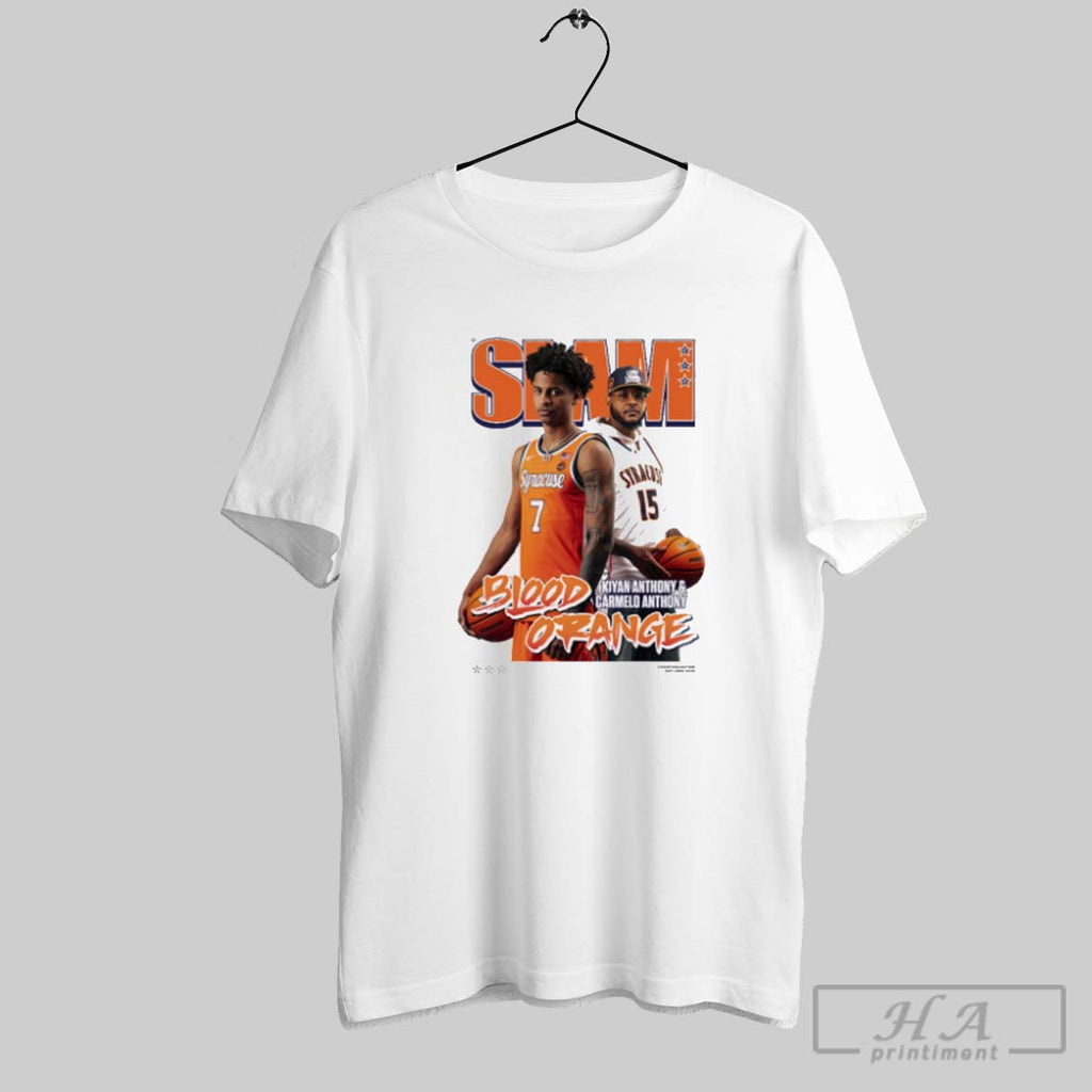 Official Slam 258 Blood Orange Kiyan Anthony And Carmelo Anthony Syracuse Orange Graphic