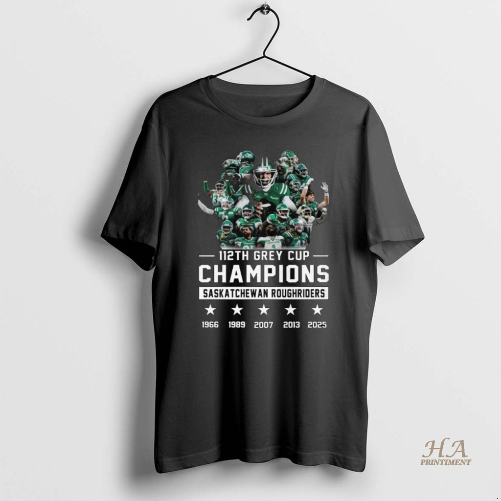 Official Saskatchewan Roughriders 112th Grey Cup Champions 1966 2025 Players Long Sleve