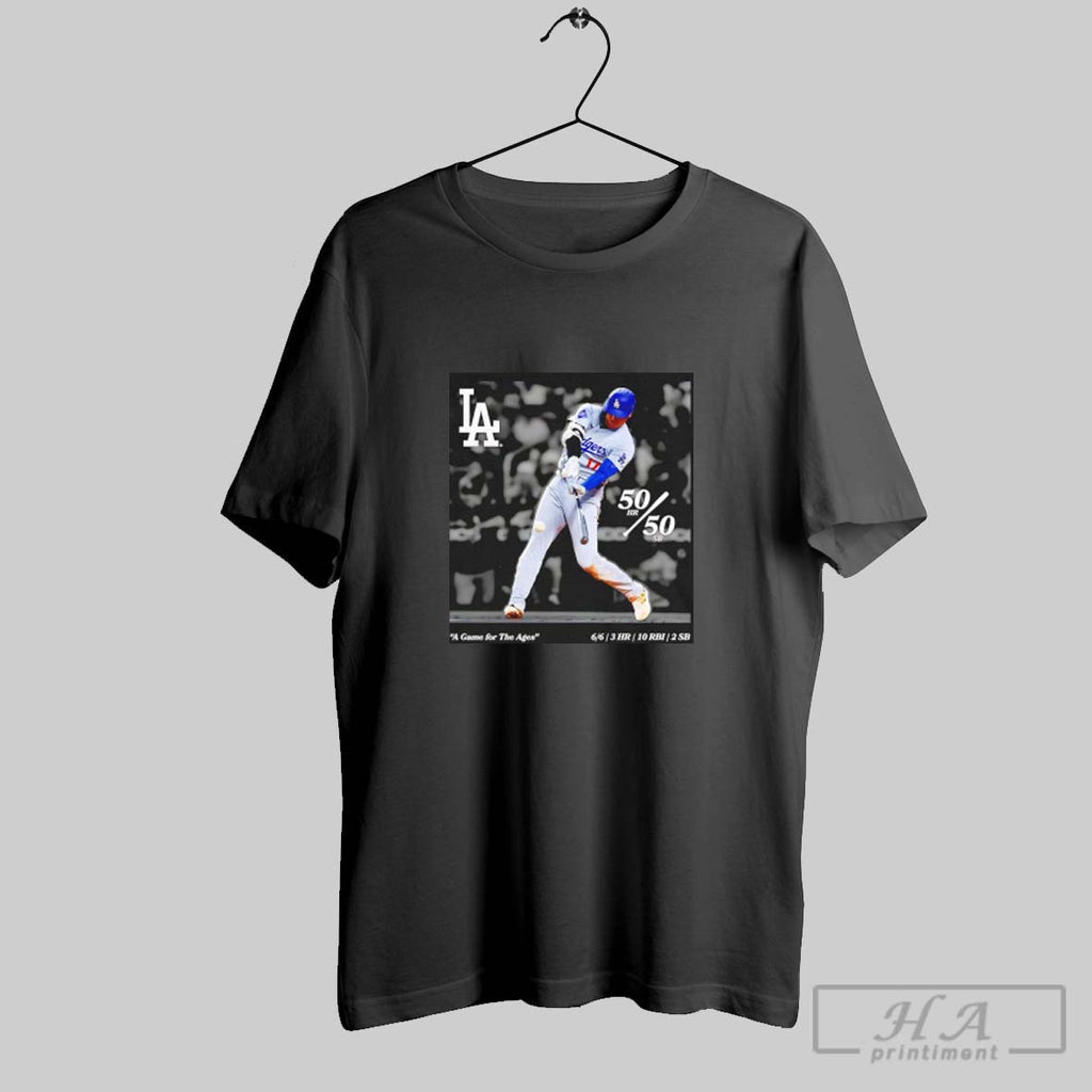 Official Shohei Ohtani Los Angeles Dodgers A Game For The Age 50hr 50 Sb