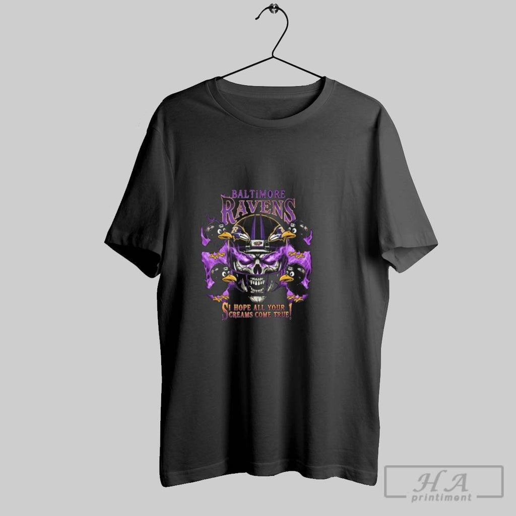 Official Skull X Baltimore Ravens I Hope All Your Dreams Come True Sweater