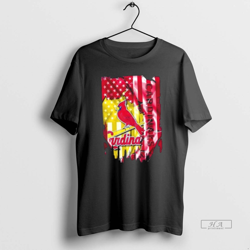 Official St Louis Cardinals Baseball X American Flag