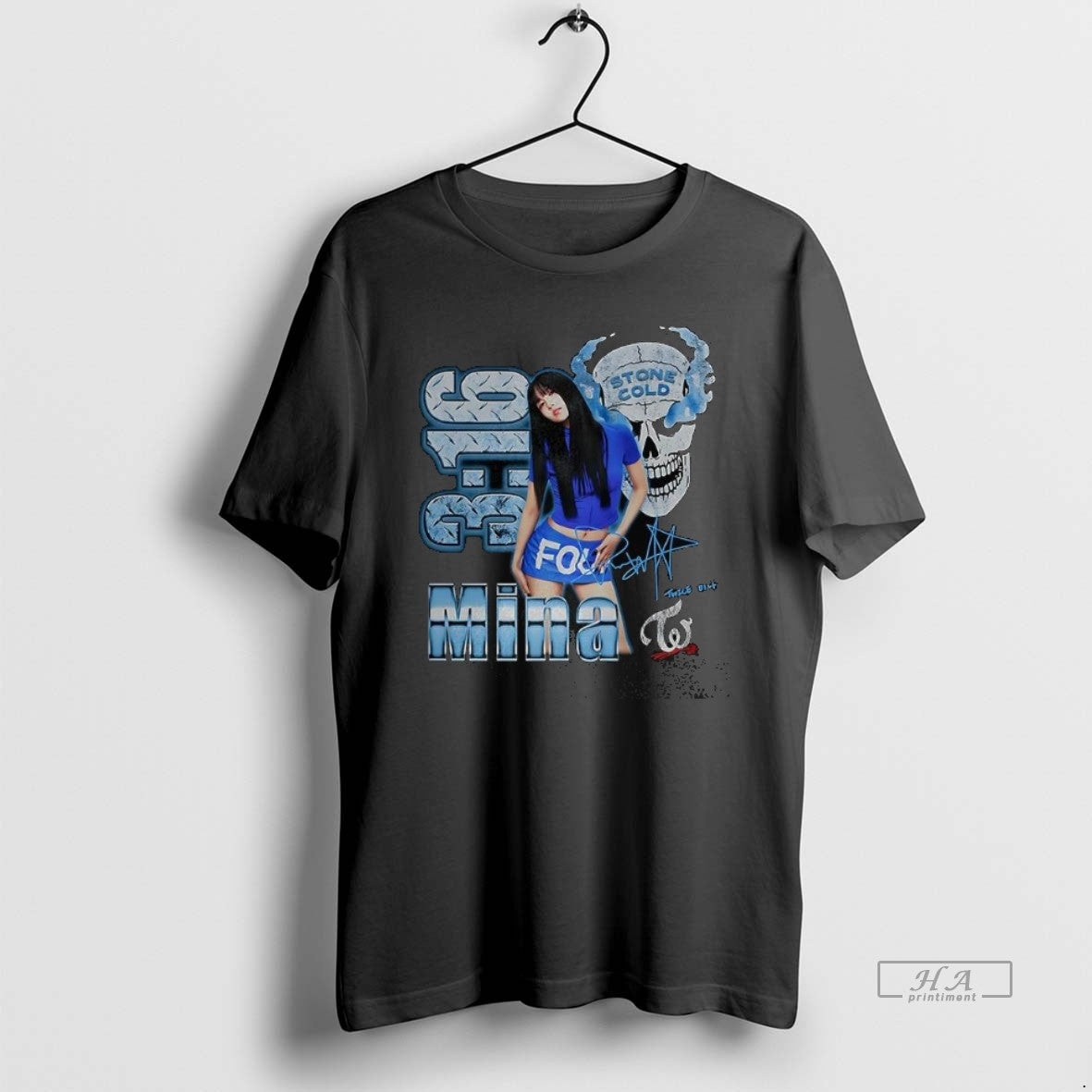 Official Twice Mina Stone Cold Skull Burning 3 16 Signature T-Shirts, Hoodie, Sweatshirt | WearSparks.com