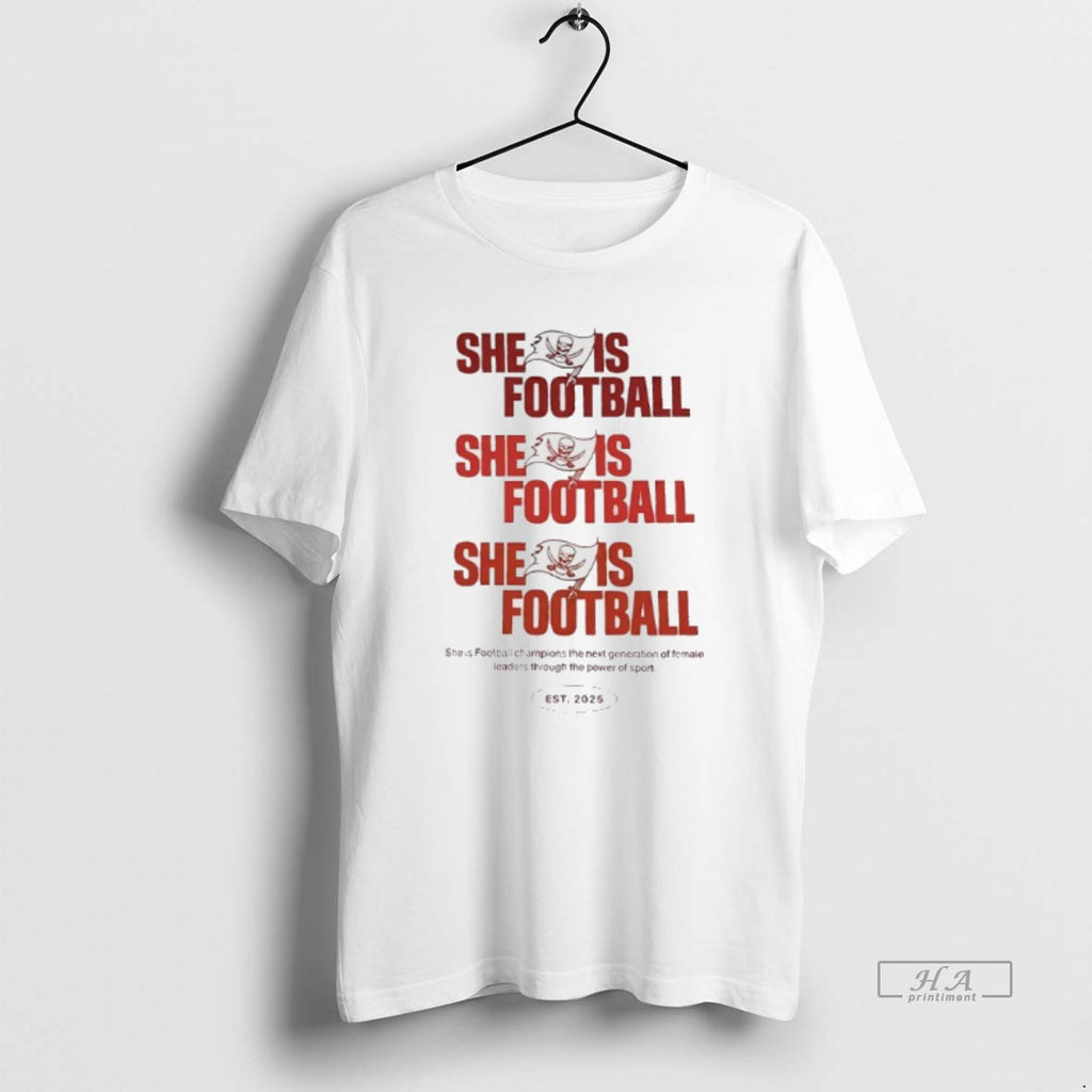 Official Tampa Bay Buccaneers She Is Football 2025