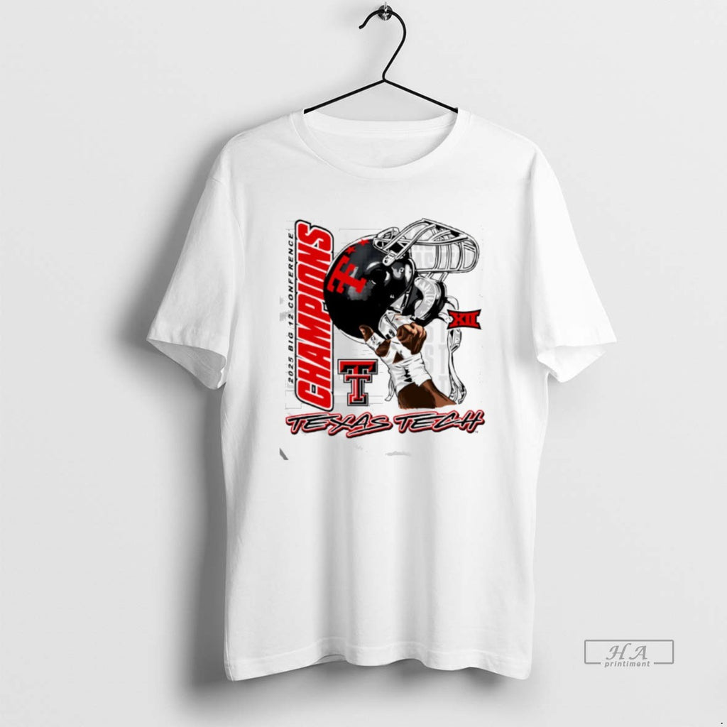 Official Texas Tech Red Raiders 2025 Big 12 Football Champs Graphic Hand
