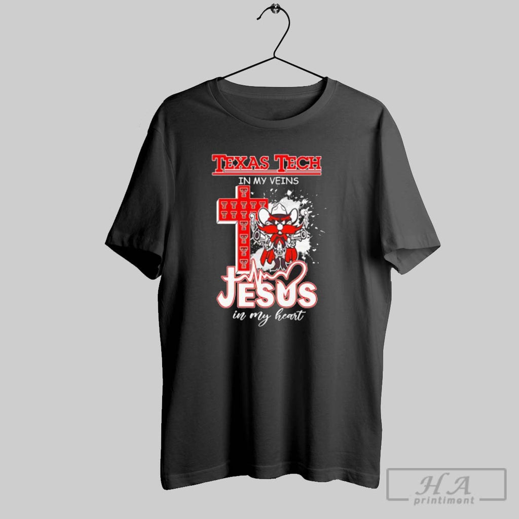 Official Texas Tech Red Raiders In My Veins And Jesus In My Heart Christian Football