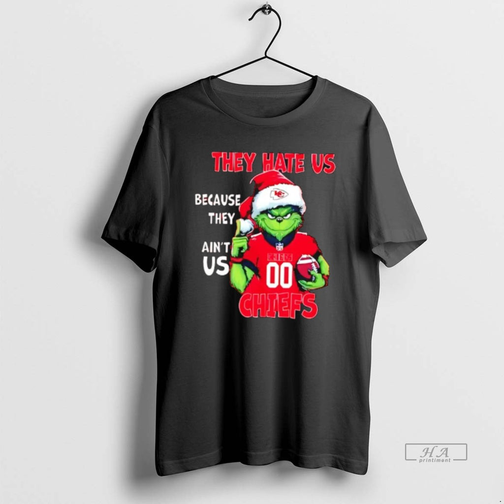 Official They Hate Us Because They Aint Us Kansas City Chiefs Grinch Santa
