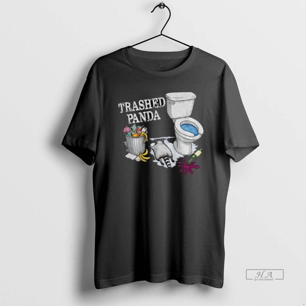 Official Trashed Panda Funny Drunk Raccoon Party Animal Joke Graphic