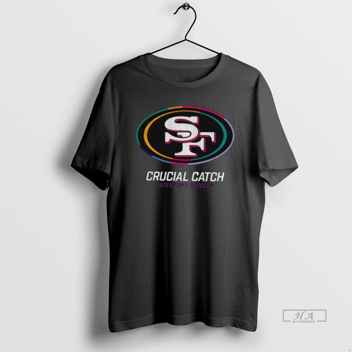 Official Trendy Kris Kocurek Wearing San Francisco Catch 49ers Intercept Cancer Logo