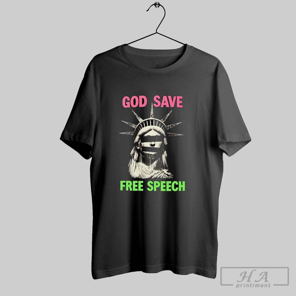 Official Trendy Statue Of Liberty God Save Free Speech
