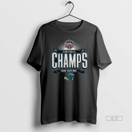 Official Tulane Green Wave 2025 American Athletic Conference Football Champions T-Shirts, Hoodie, Sweatshirt | WearSparks.com