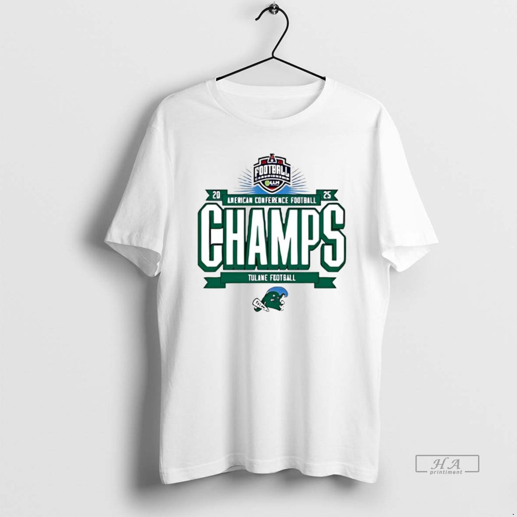 Official Tulane Green Wave 2025 American Championship 2 Sided