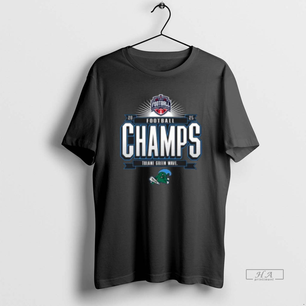 Official Tulane Green Wave Aac Champs 2025 Football Locker Room 1