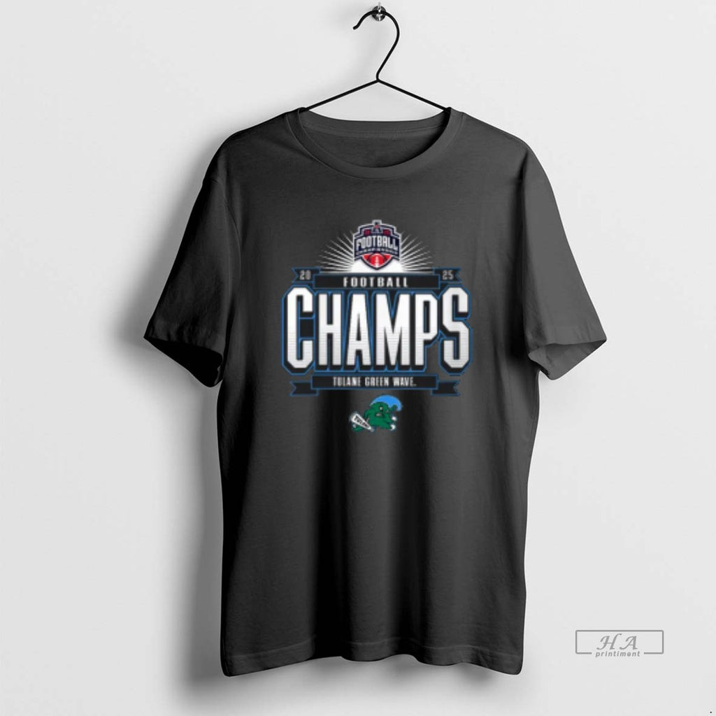 Official Tulane Green Wave Aac Champs 2025 Football Locker Room