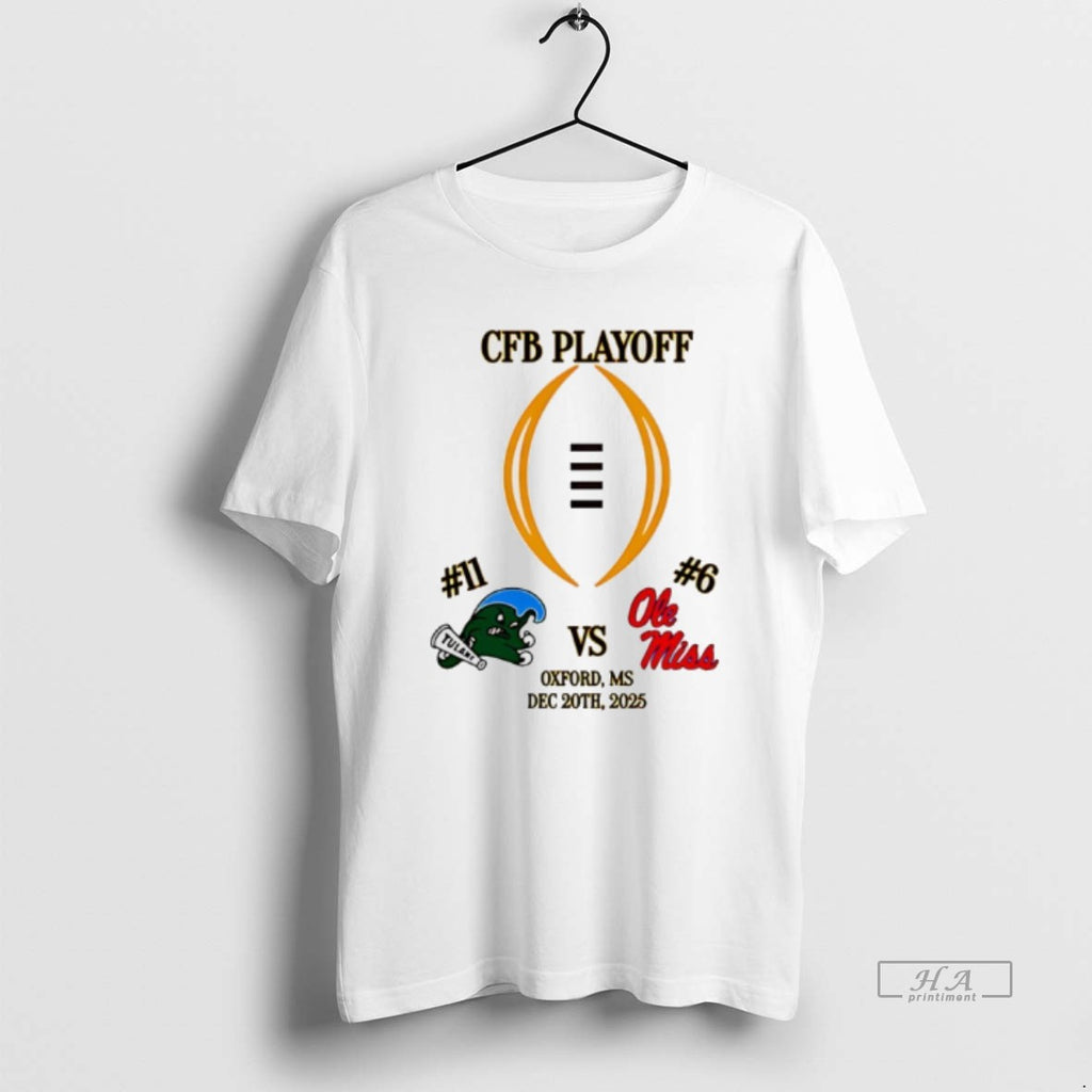 Official Tulane Vs Ole Miss 2025 Cfp First Rd Playoff Game 3