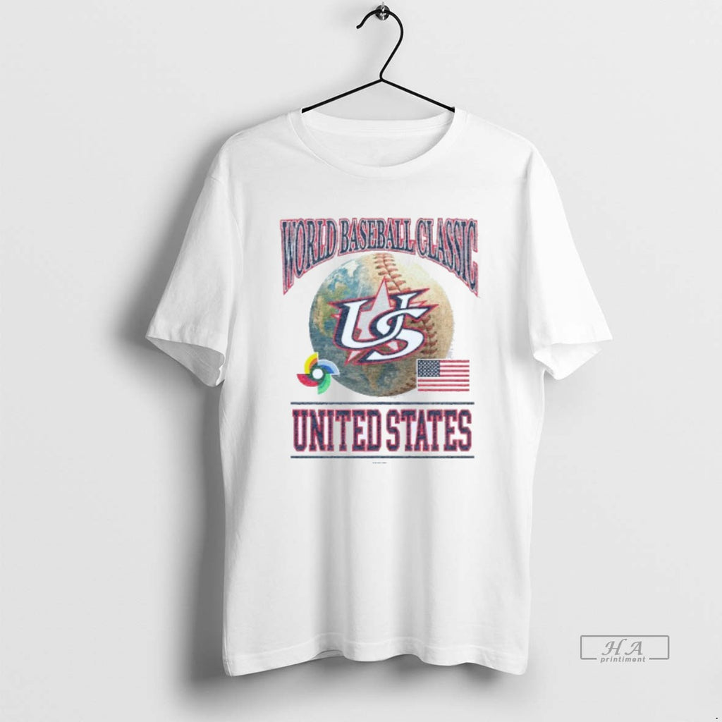 Official United States 2025 World Baseball Classic Scarlet Mens White