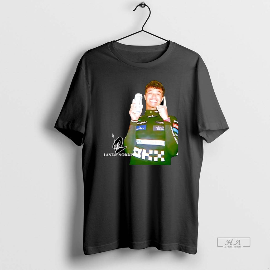 Official World Champion 2025 Lando Norris Drink Beer Signature Christmas
