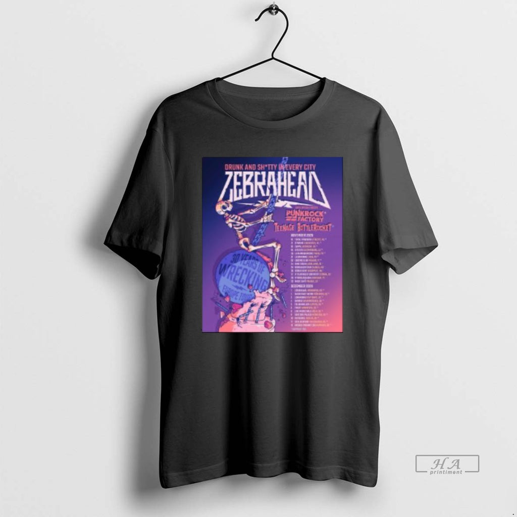 Official Zebrahead 30 Years Of Wrecking Europe Tour 2026 Circle Black