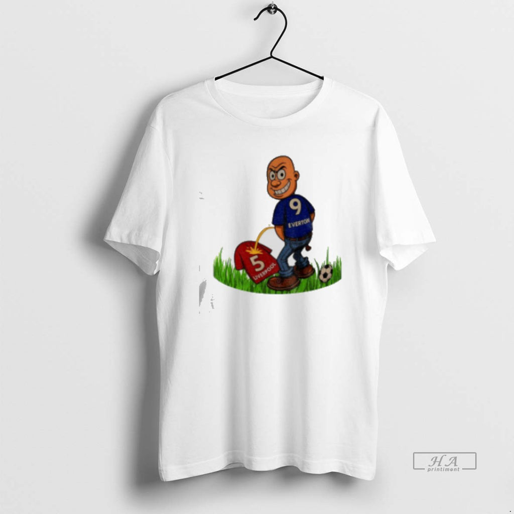 Official Everton Man Peeing On Liverpool Funny Football Fan Classic Womens