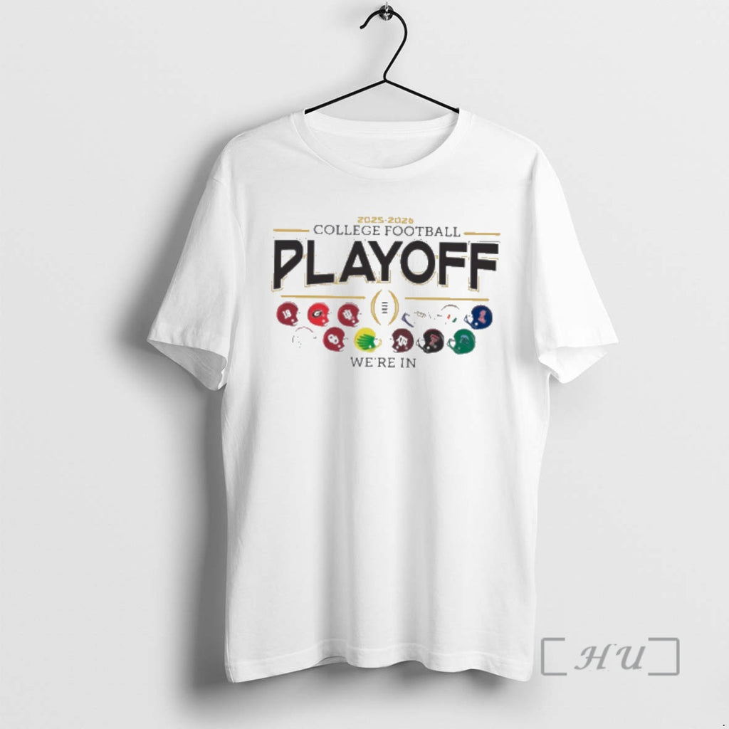 Officials 12 Team 2025 2026 College Football Playoff Were In Helmet Premium T Shirts Sweater