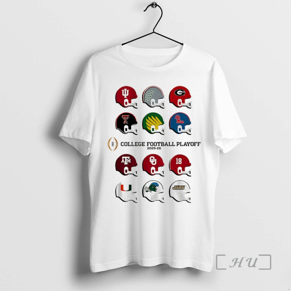 Officials 2025 2026 College Football Playoff Field Toy Team Helmets Circle Premium T Shirts Sweater