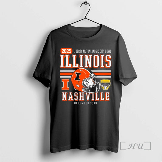 Officials 2025 Liberty Mutual Music City Bowl Illinois Nashville Football December 30th Premium T Shirts Hoodie, Sweatshirt