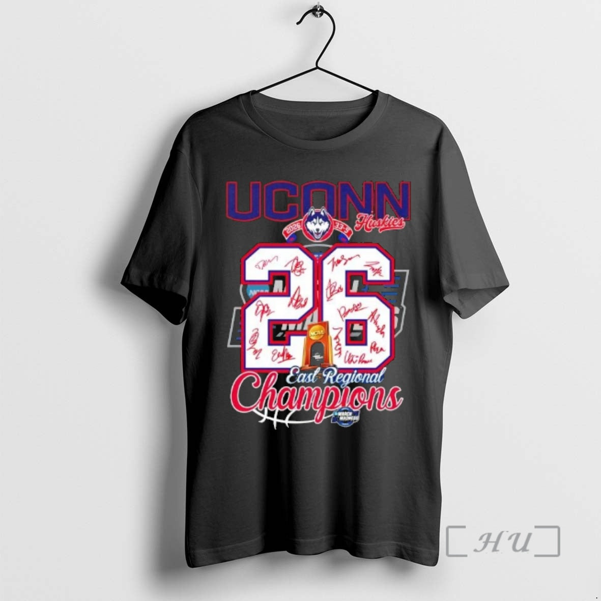 Officials 2026 Uconn Huskies East Regional Champions March Madness All Signatures Premium T Shirts Sweater