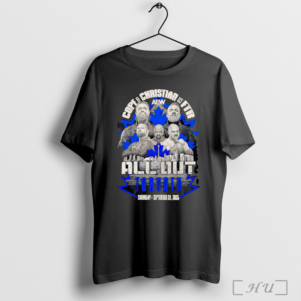 Officials Aew All Out 2025 Matchup Cope And Christian Cage Vs Ftr T Shirt