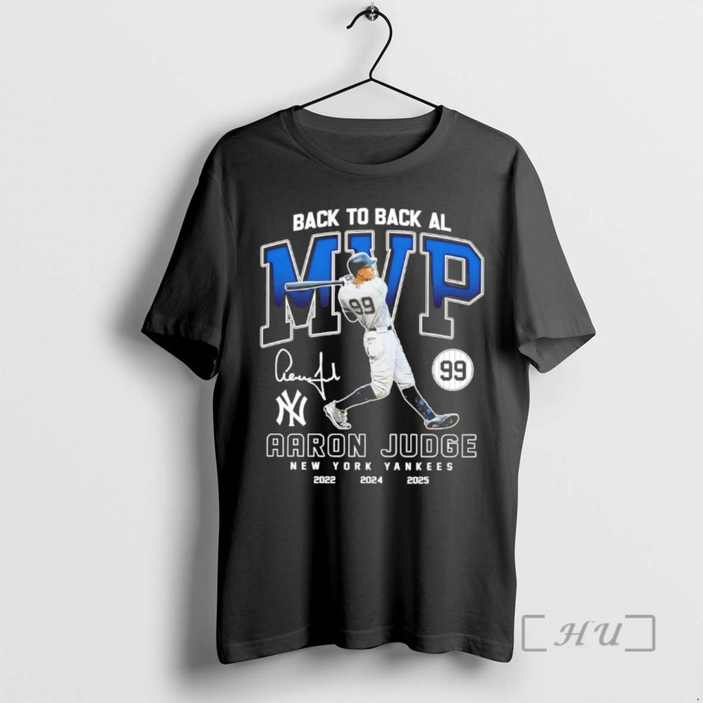 Officials Aaron Judge Back To Back Al Mvp New York Yankees Chriast Premium T Shirts