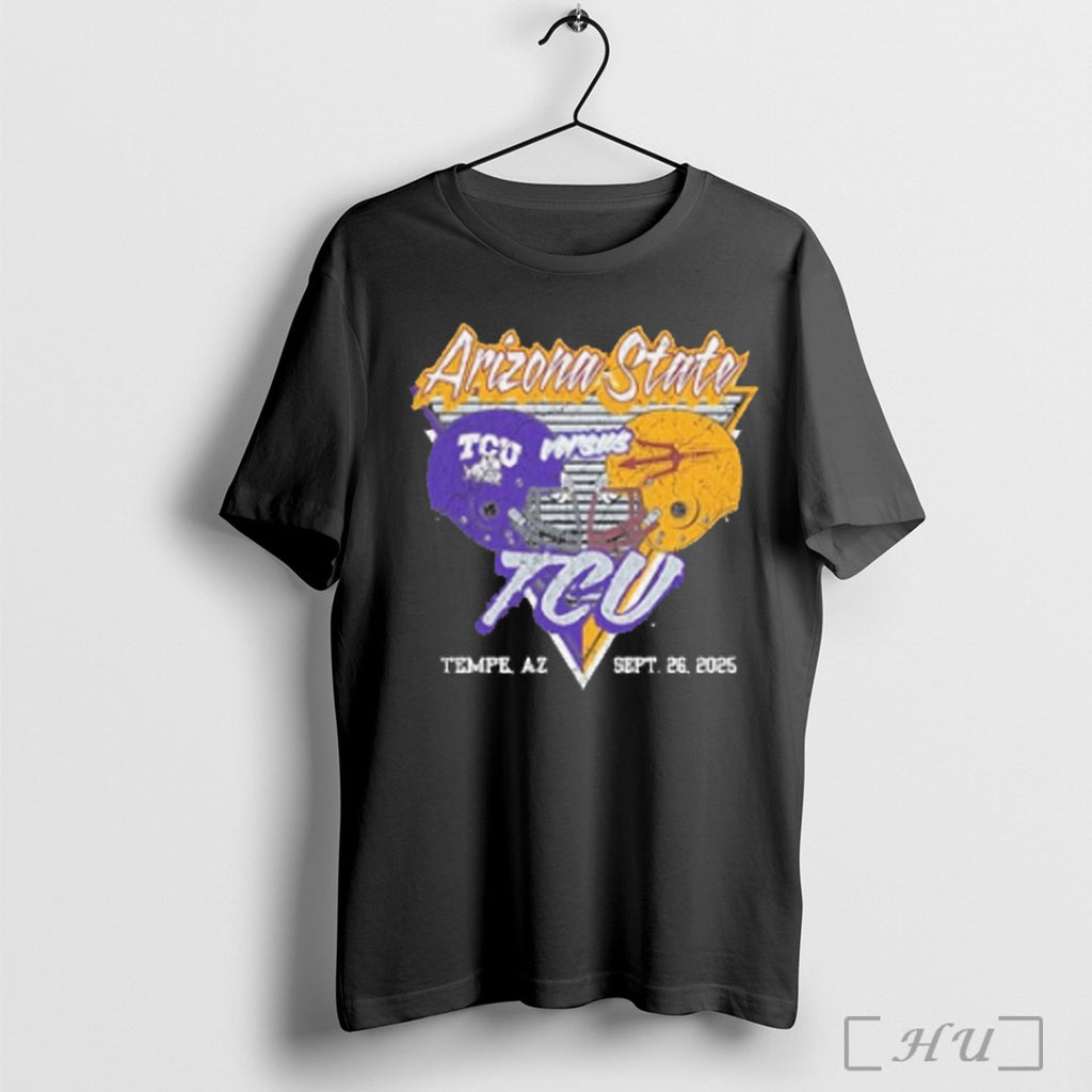 Officials Arizona State Sun Devils Vs Tcu Horned Frogs 2025 Gameday Football T Shirt
