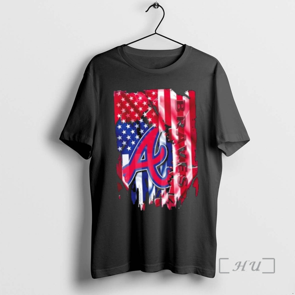 Officials Atlanta Braves Baseball X American Flag