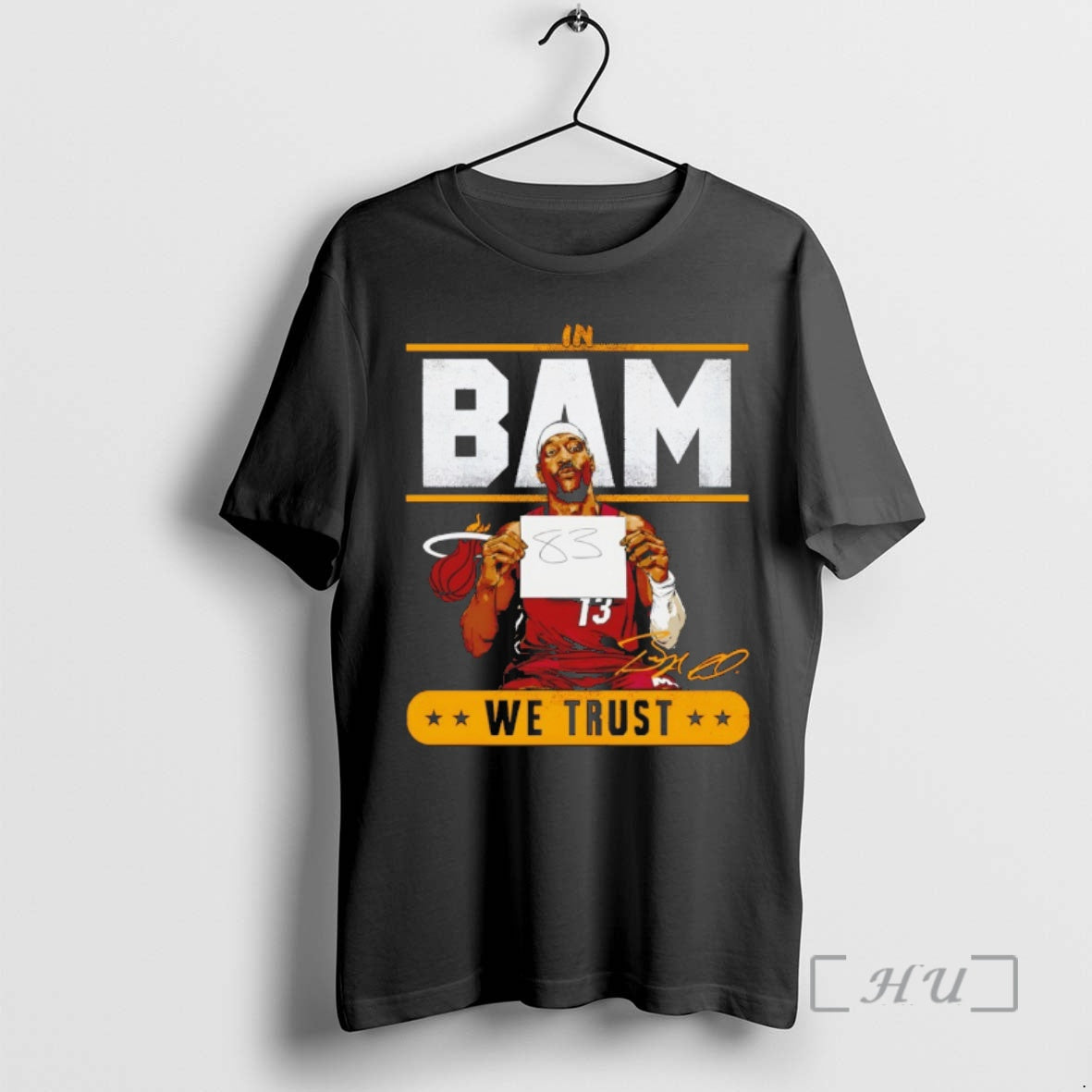 Officials Bam Adebayo Miami Heat Basketball Trust 83 Points We Trust Signature Premium T Shirts