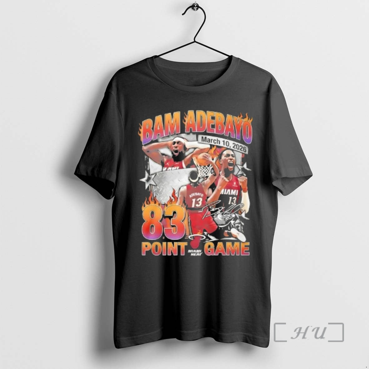 Officials Bam Adebayo Miami Heat March 10 2026 83 Point Game Signature Premium T Shirts