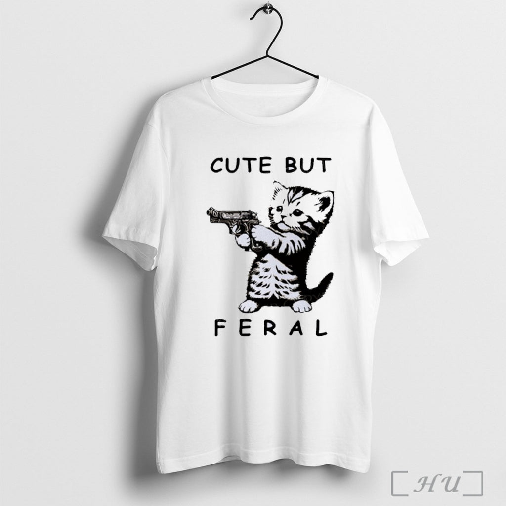 Officials Bang Bang Meow Meow Cute But Feral Funny Classic Mens T Shirt