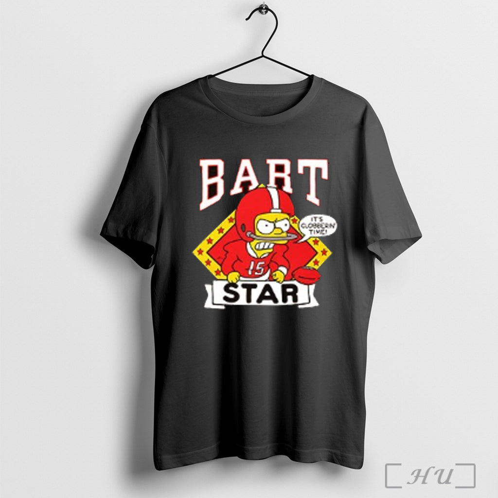 Officials Bart Star Its Clobberin Time Simpsons T Shirt