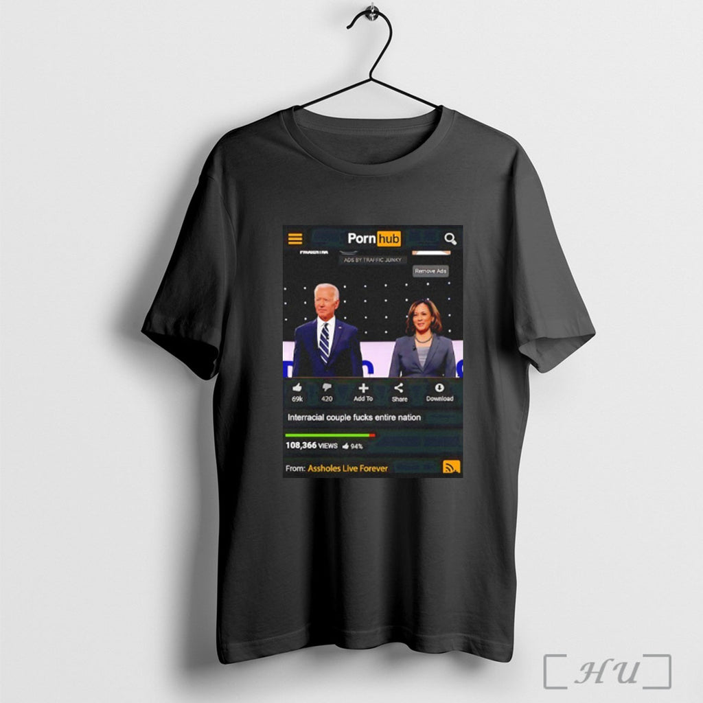 Officials Biden And Harris Interracial Couple Fucks Entire Nation T Shirt