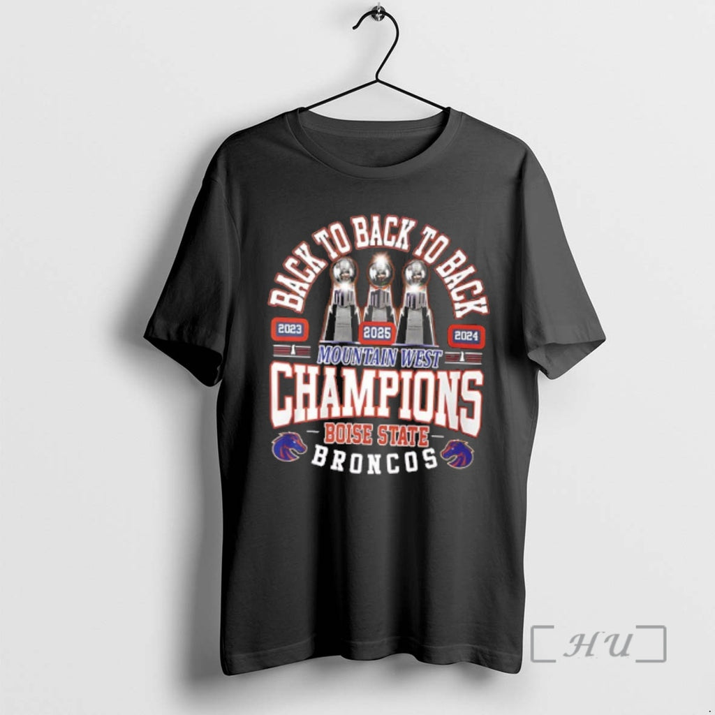 Officials Boise State Broncos Back To Back To Back 2025 Mountain West Champions Trophy