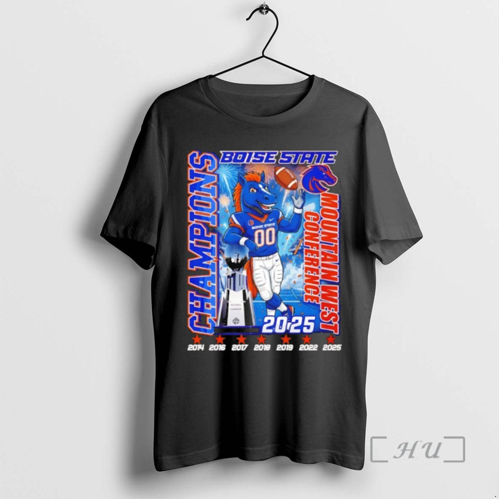 Officials Boise State Football 2025 Mountain West Conference Champions 7 Time Premium T Shirts Sweater