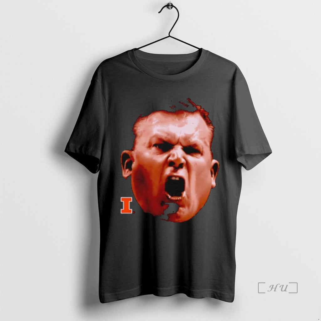 Officials Brad Underwood Big Face Coach Illinois Fighting Illini Basketball