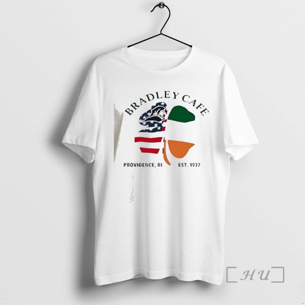 Officials Bradley Cafe Providence Ri Est 1937 Shamrock Usa Ireland Flag Premium T Shirts Sweater