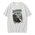 Officials Cannabis Because Winter Lasts Eight Months Man Snowman Sitting Adirondack Chair Cabin
