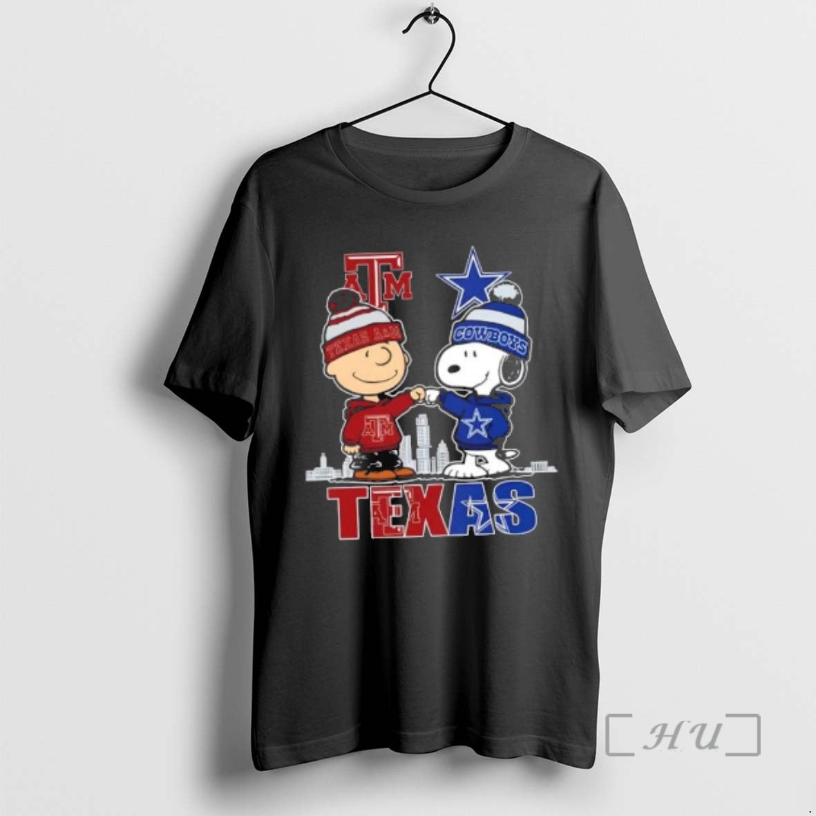 Officials Charlie Brown And Snoopy Texas City Sports Am Aggies X Dallas Cowboys Skyline Premium