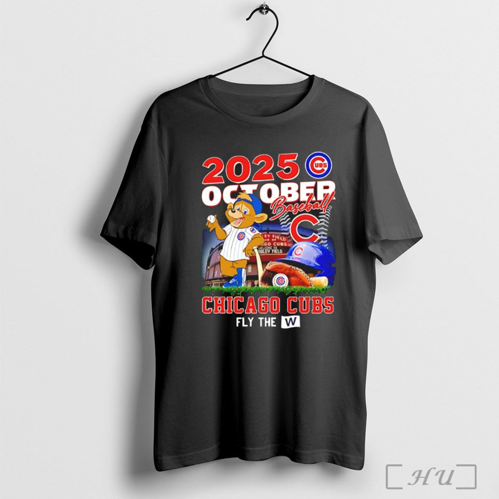 Officials Chicago Cubs Fly The W 2025 October Mlb Postseason T Shirt