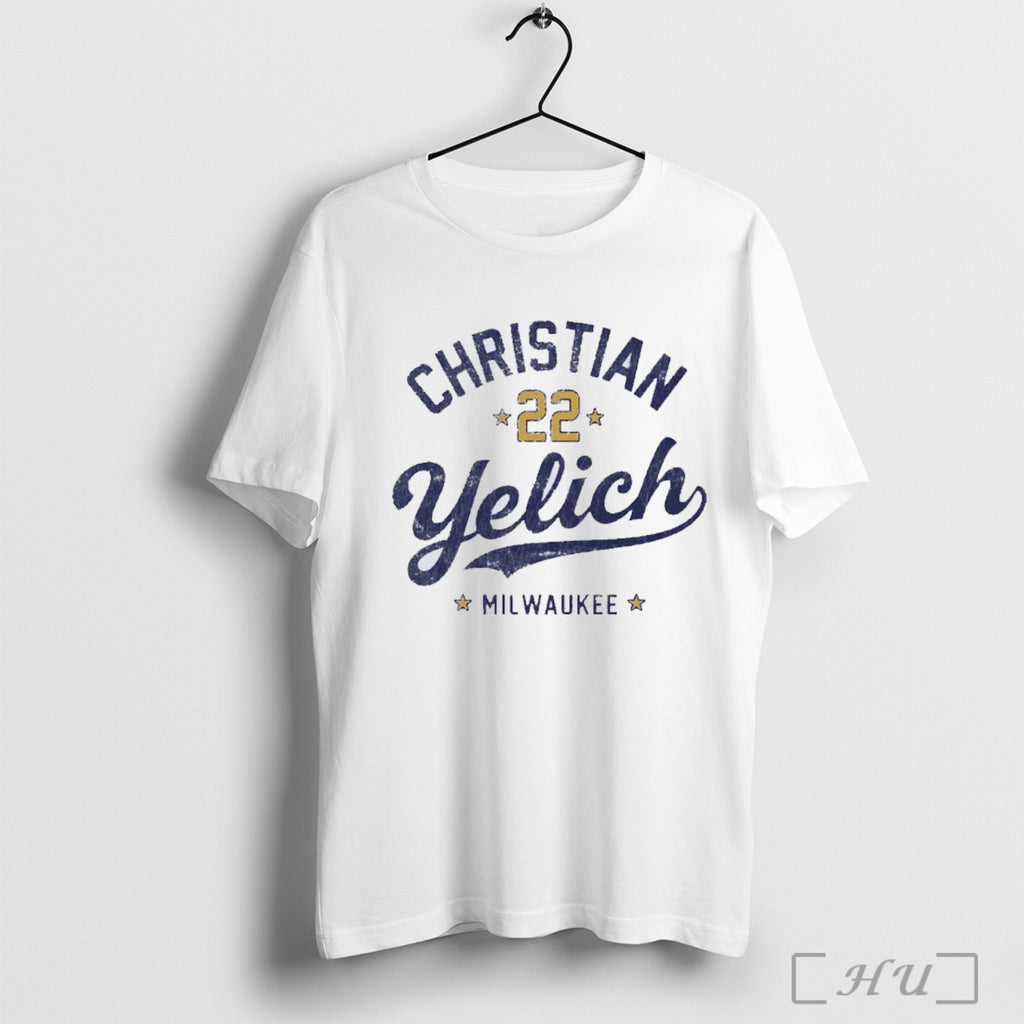 Officials Christian Yelich Classic Text T Shirt