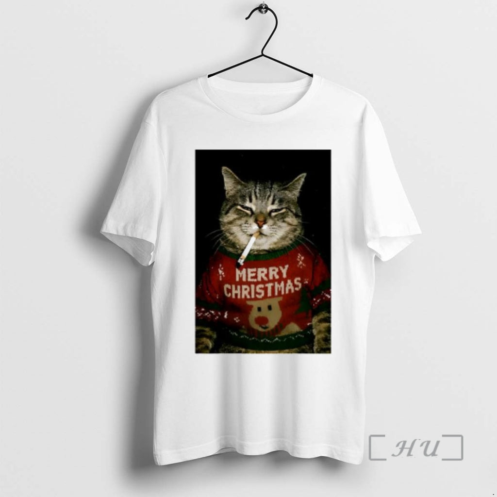 Officials Christmas Cat Smoking Graphic