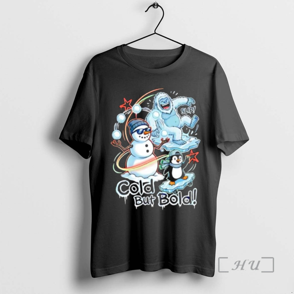 Officials Cold But Bold Funny Snowman Yeti And Penguin Urban Christmas Premium T Shirts Sweater