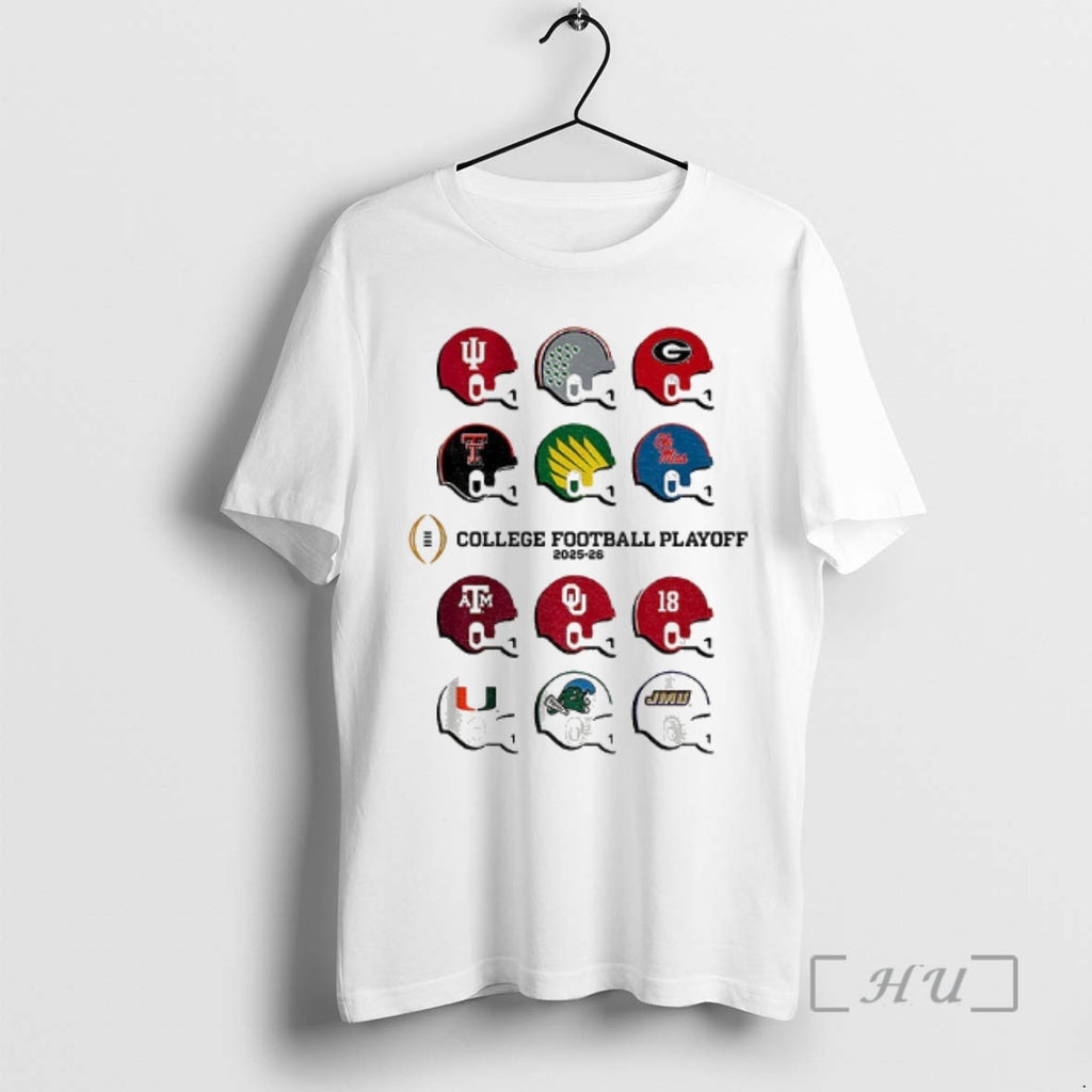 Officials College Football Playoff Cfp Toy Team Helmets 2025 Cfp Field Logo Premium T Shirts