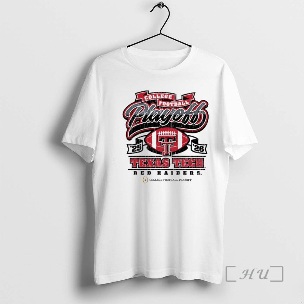 Officials College Football Playoff Texas Tech Red Raiders Logo Of 25 26 Premium T Shirts