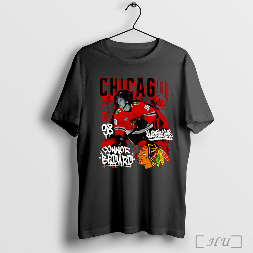 Officials Connor Bedard Chicago Blackhawks Reel Graphic T Shirt